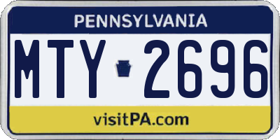PA license plate MTY2696