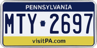 PA license plate MTY2697