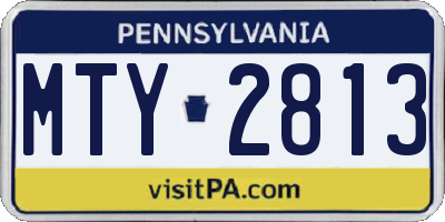 PA license plate MTY2813