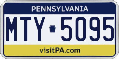 PA license plate MTY5095