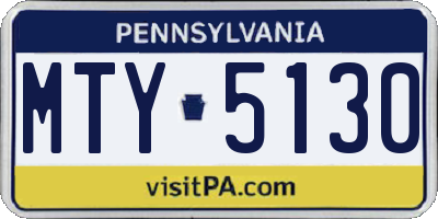 PA license plate MTY5130