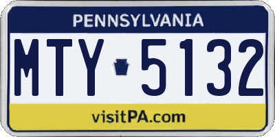 PA license plate MTY5132