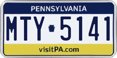 PA license plate MTY5141