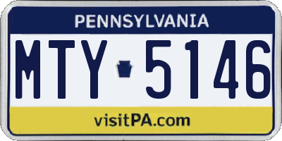 PA license plate MTY5146