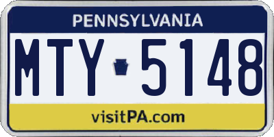 PA license plate MTY5148