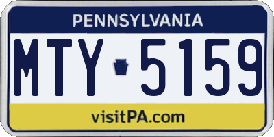 PA license plate MTY5159