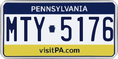 PA license plate MTY5176