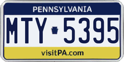 PA license plate MTY5395