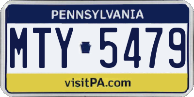 PA license plate MTY5479
