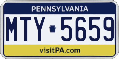 PA license plate MTY5659