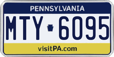 PA license plate MTY6095