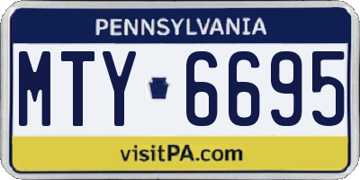PA license plate MTY6695