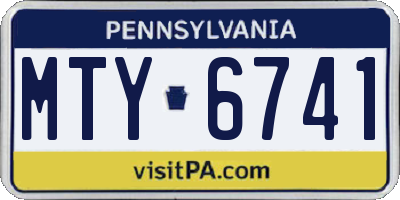 PA license plate MTY6741