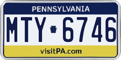 PA license plate MTY6746