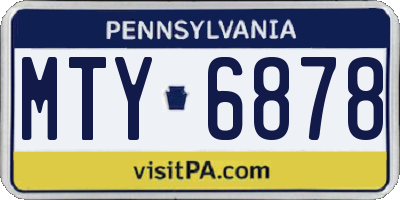 PA license plate MTY6878