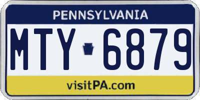 PA license plate MTY6879