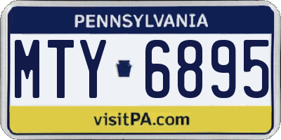 PA license plate MTY6895