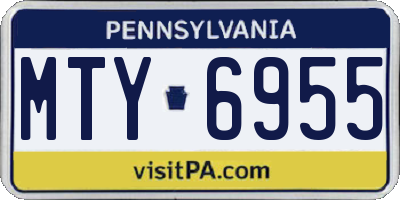PA license plate MTY6955