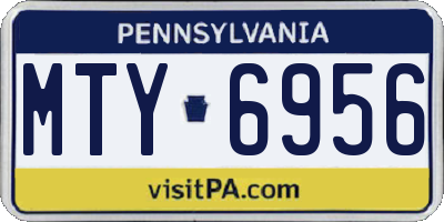 PA license plate MTY6956