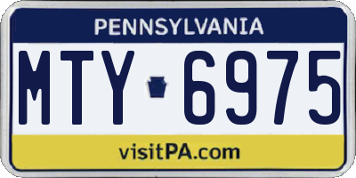 PA license plate MTY6975
