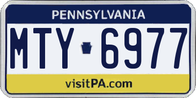 PA license plate MTY6977