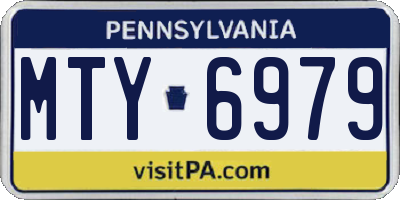 PA license plate MTY6979