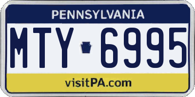 PA license plate MTY6995