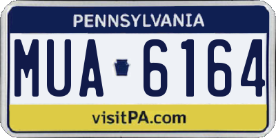 PA license plate MUA6164
