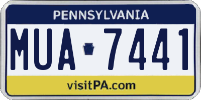 PA license plate MUA7441