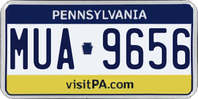 PA license plate MUA9656