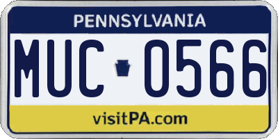 PA license plate MUC0566
