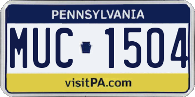 PA license plate MUC1504
