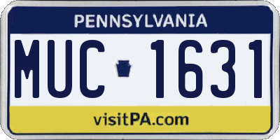 PA license plate MUC1631