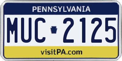 PA license plate MUC2125