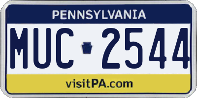 PA license plate MUC2544
