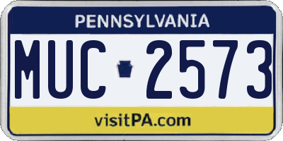 PA license plate MUC2573