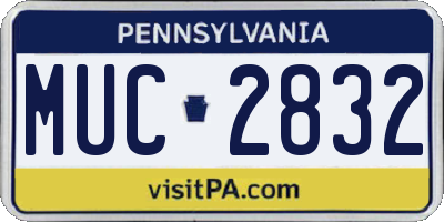 PA license plate MUC2832