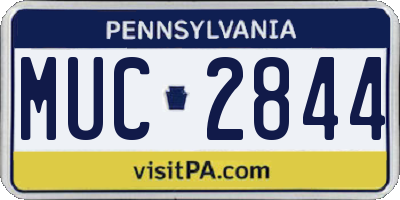 PA license plate MUC2844