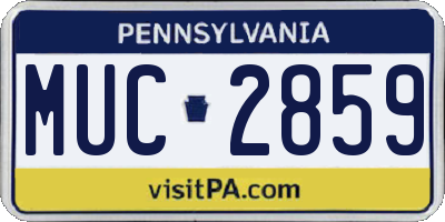 PA license plate MUC2859