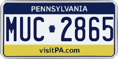 PA license plate MUC2865