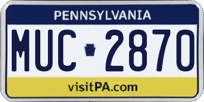 PA license plate MUC2870