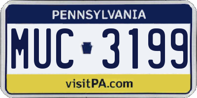PA license plate MUC3199