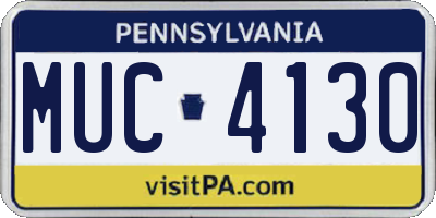 PA license plate MUC4130