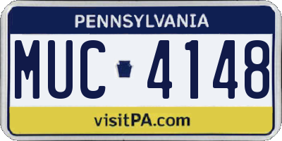 PA license plate MUC4148