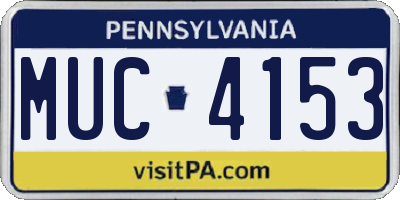 PA license plate MUC4153