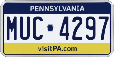 PA license plate MUC4297