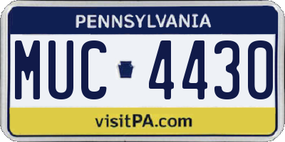 PA license plate MUC4430