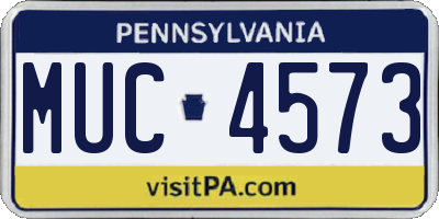 PA license plate MUC4573