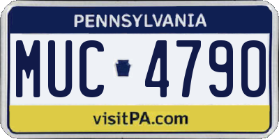 PA license plate MUC4790