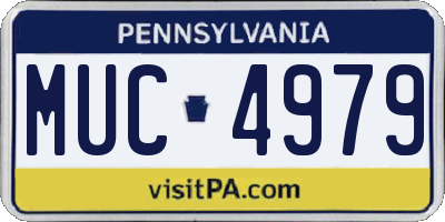 PA license plate MUC4979